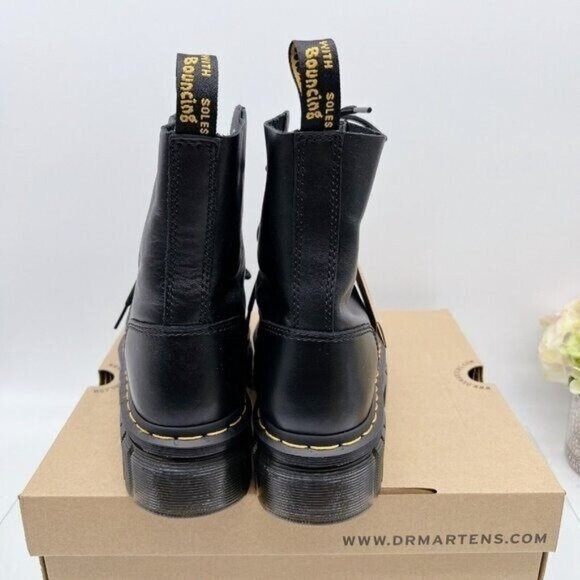 Dr. Martens Audrick 8-Eye Platform Combat Boots Black Nappa Lux Leather US 9 - Picture 7 of 10